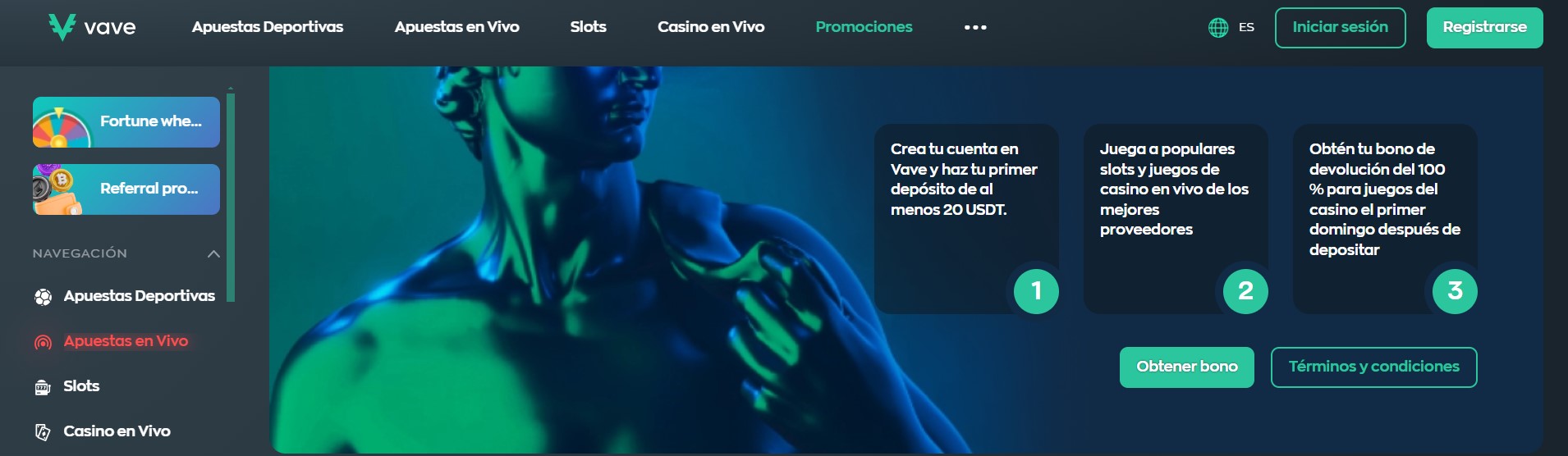 Bono de bienvenida Vave Casino Perú